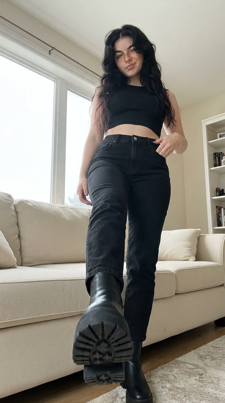 Lara Nutty mid-kick